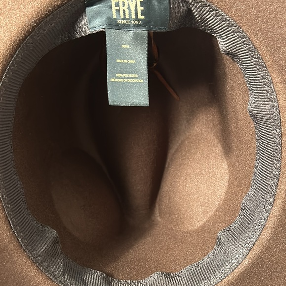 Frye Mens Brown with Tan Trim Fedora / Cowboy Hat - Picture 14 of 14